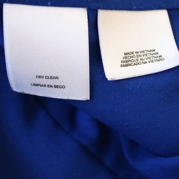 Kasper Royal Blue Cropped Open Front Lightweight Jacket - Picture 8 of 8